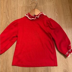 Vintage Oshkosh Red babies Long Sleeve Top